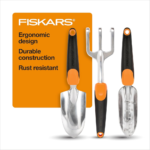 Fiskars 3-in-1 Garden Tool Set, Includes Trowel