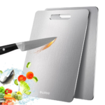 2 Pack Titanium Cutting Board, 100% Pure Titanium Cutting Boards