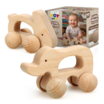 TOY Life Wooden Toys Cars, Montessori Baby Toys 6-12 Months